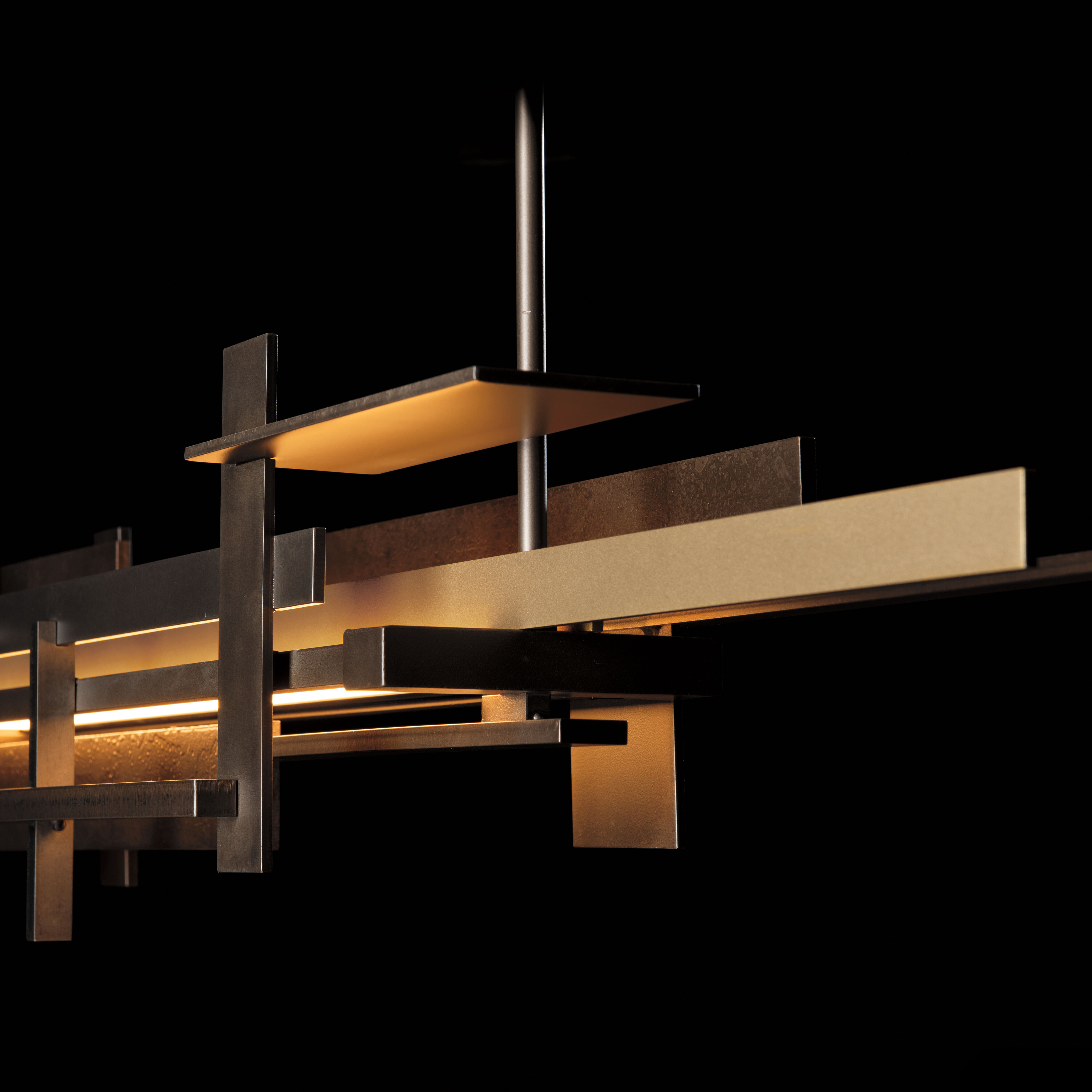 Planar LED 48.3 inch Dark Smoke and Soft Gold Pendant Ceiling Light in Dark Smoke/Soft Gold