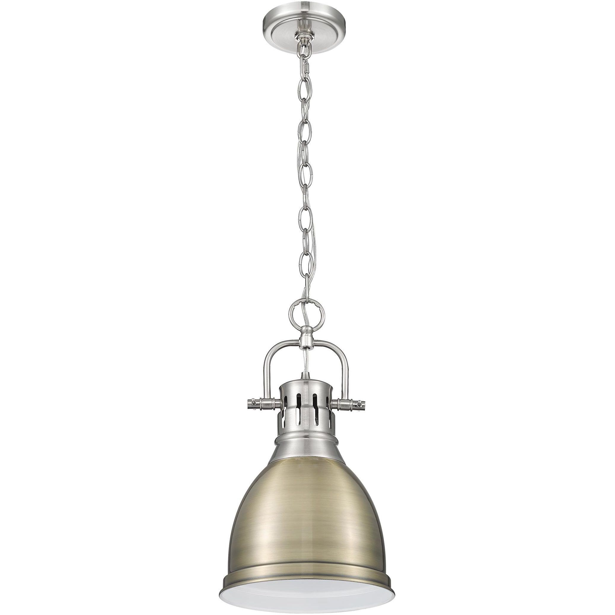 Yep Duncan Pendant Ceiling Light in Pewter, Aged Brass, Small