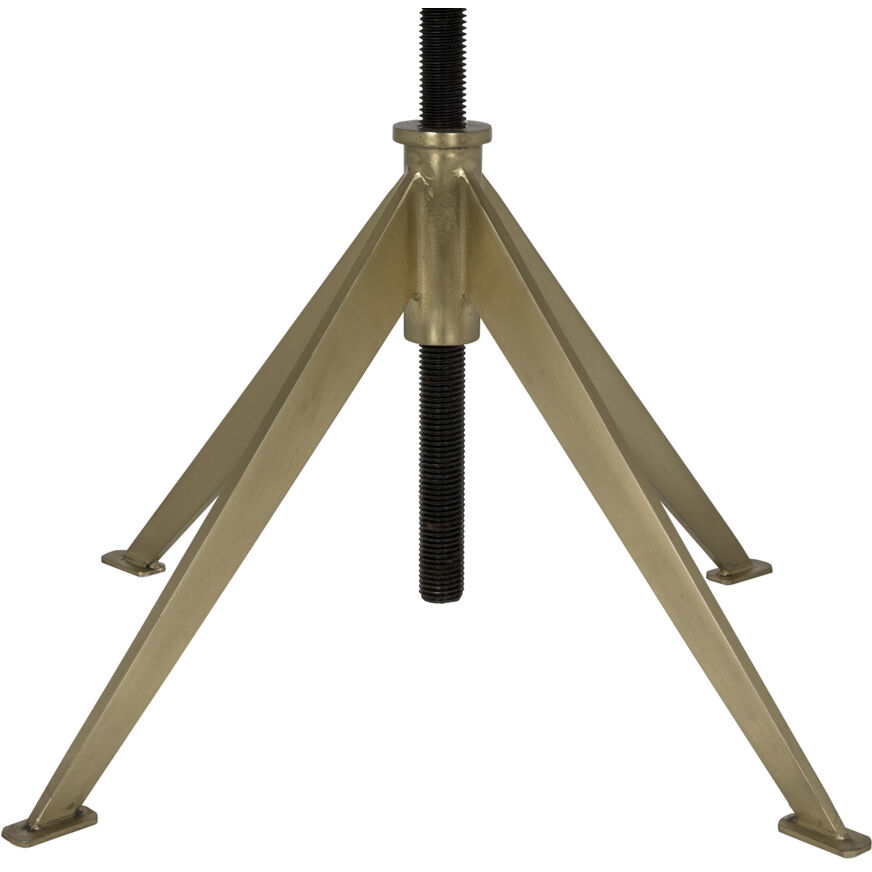 Edith 30.5 X 30.5 inch Antique Brass Adjustable Side Table, Large