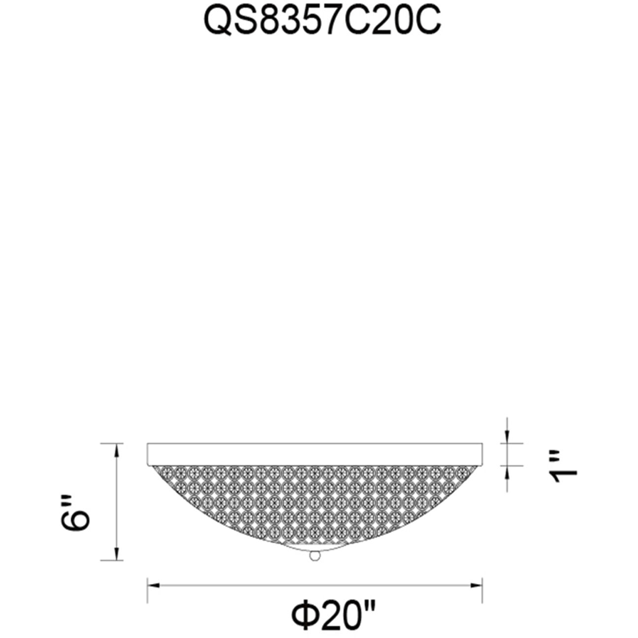 Globe 6 Light 20 inch Chrome Bowl Flush Mount Ceiling Light