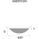 Globe 6 Light 20 inch Chrome Bowl Flush Mount Ceiling Light