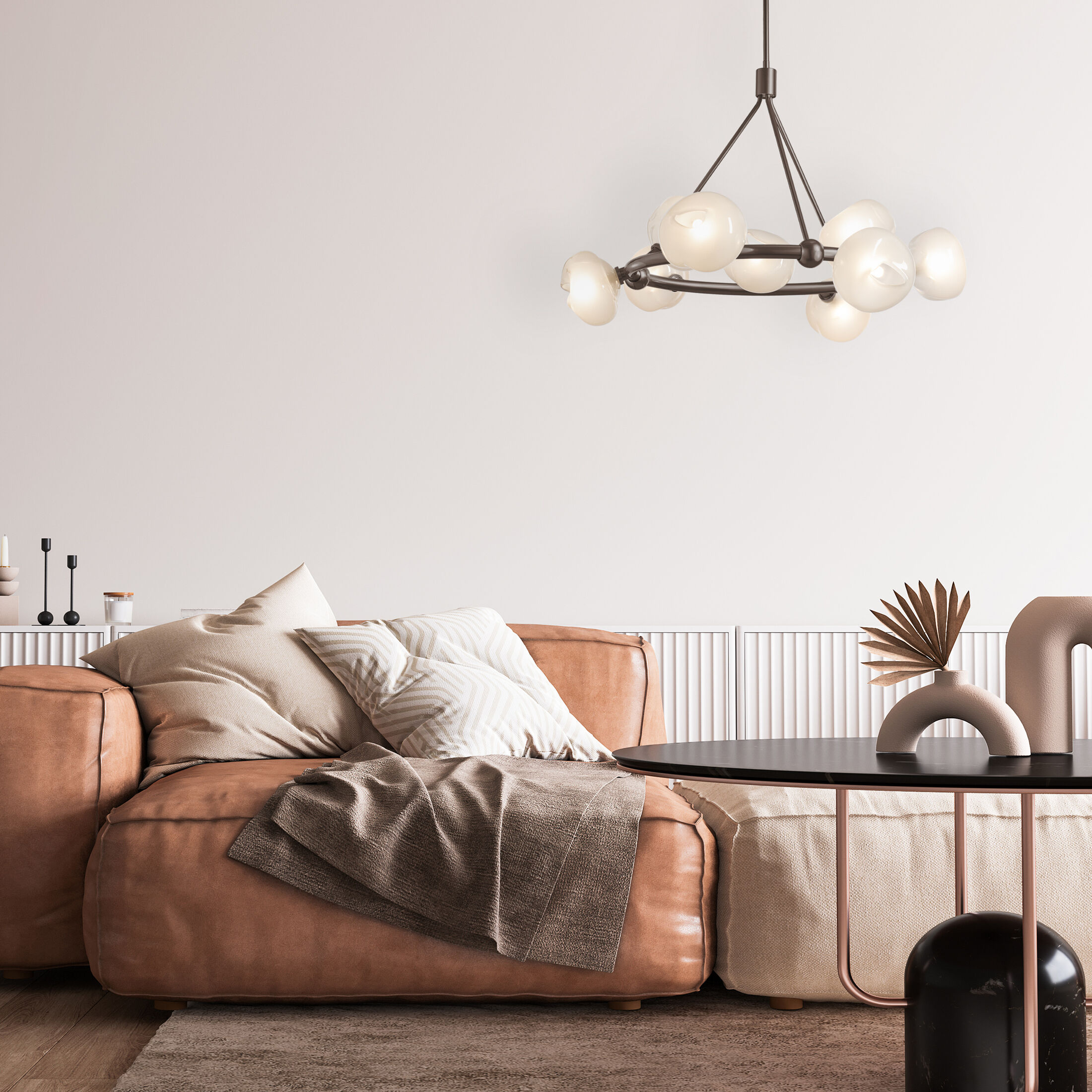 Ume 9 Light 32 inch Dark Smoke Ring Pendant Ceiling Light