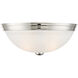 Stella 2 Light 13 inch Polished Nickel Flush Mount Ceiling Light, Essentials