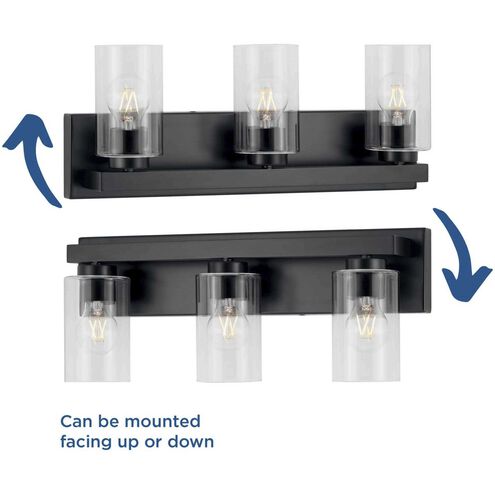 Goodwin 3 Light 21 inch Matte Black Vanity Light Wall Light