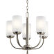Kennewick 5 Light 19 inch Brushed Nickel Chandelier 1 Tier Medium Ceiling Light
