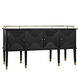 Conveni 65 X 22 inch Charcoal Black with Brass Sideboard