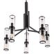 Stripe 10 Light 31.75 inch Satin Brass with Clear Chandelier Ceiling Light