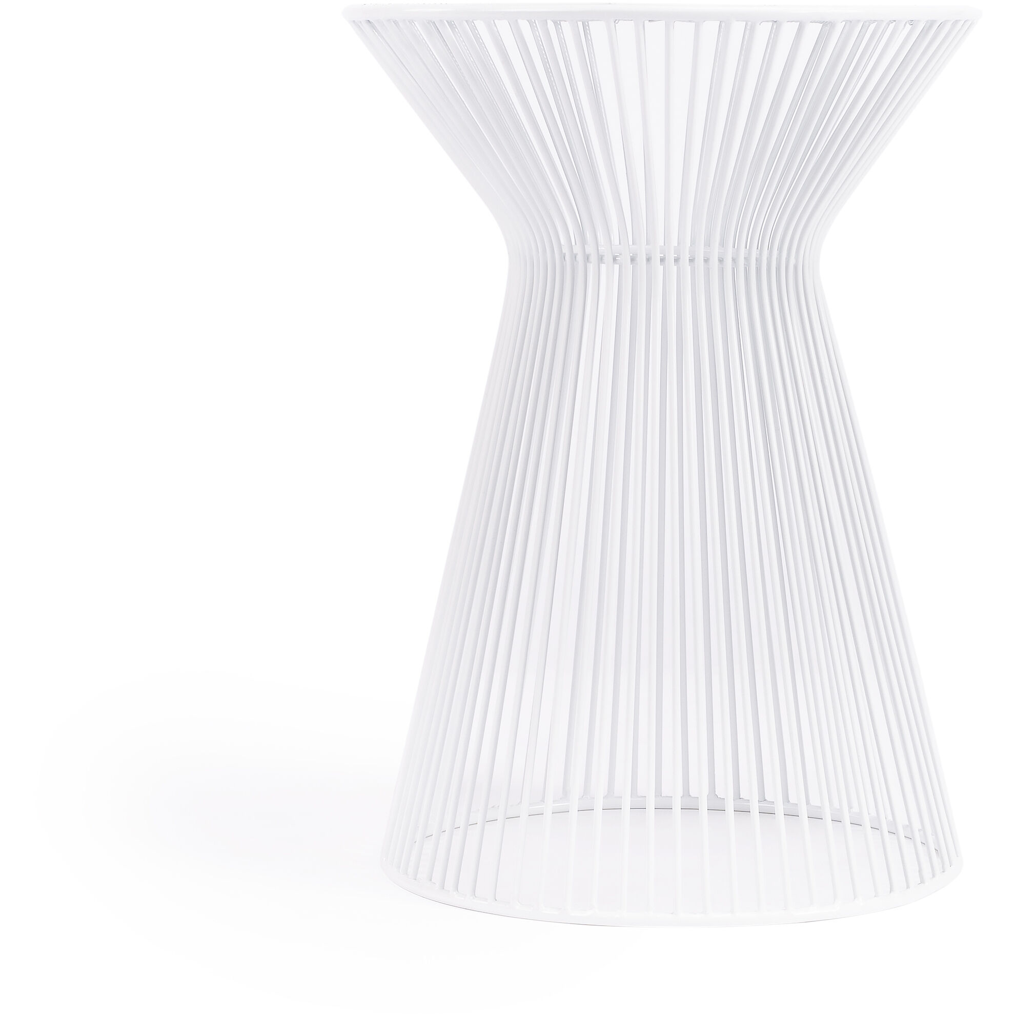 Greeley White Metal End or Side Table