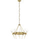 Echo 10 Light 32.2 inch Modern Brass Chandelier Ceiling Light - Open Box