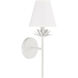 Vintage 1 Light 6 inch White Wall Sconce Wall Light