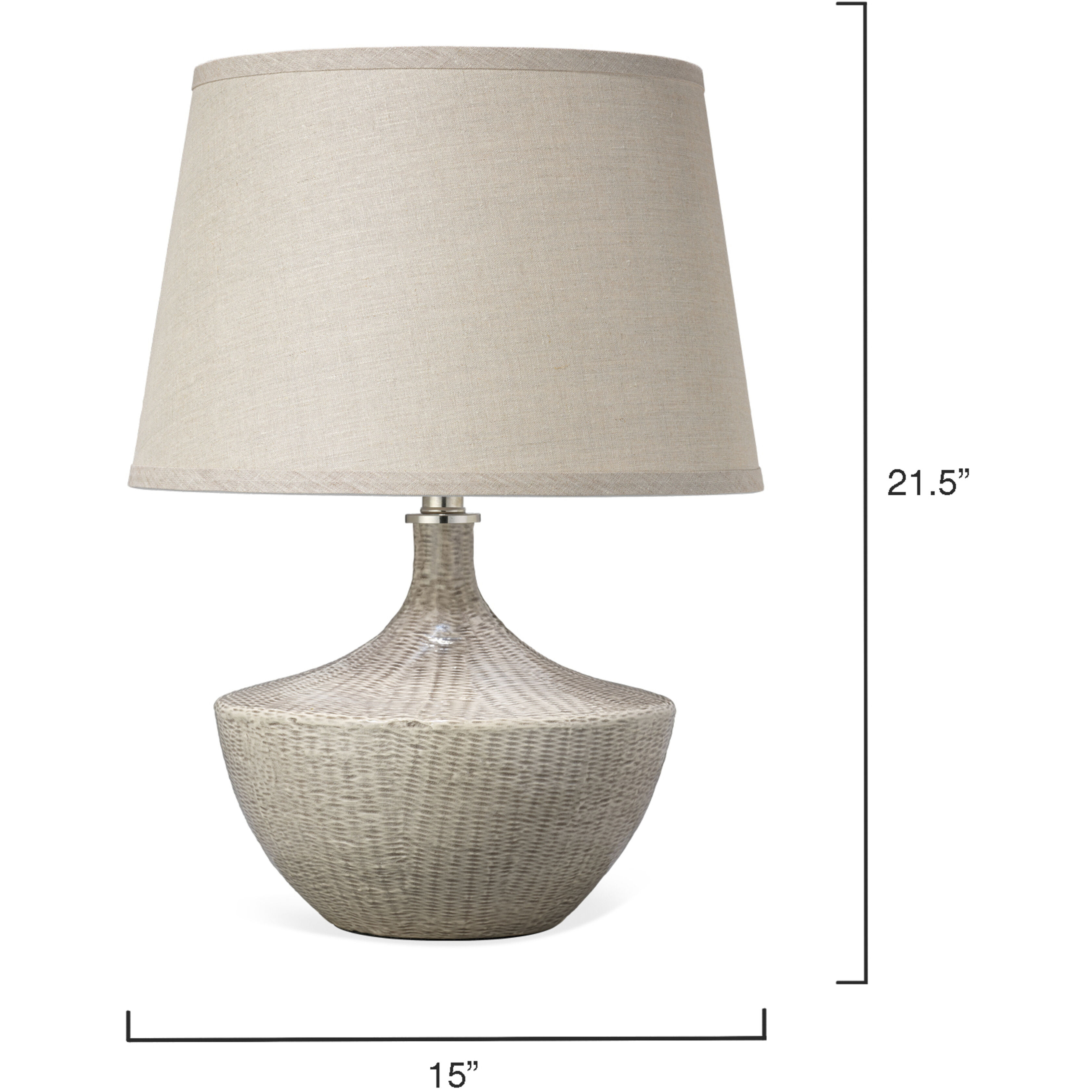 Basketweave 22 inch 150.00 watt Off White Table Lamp Portable Light