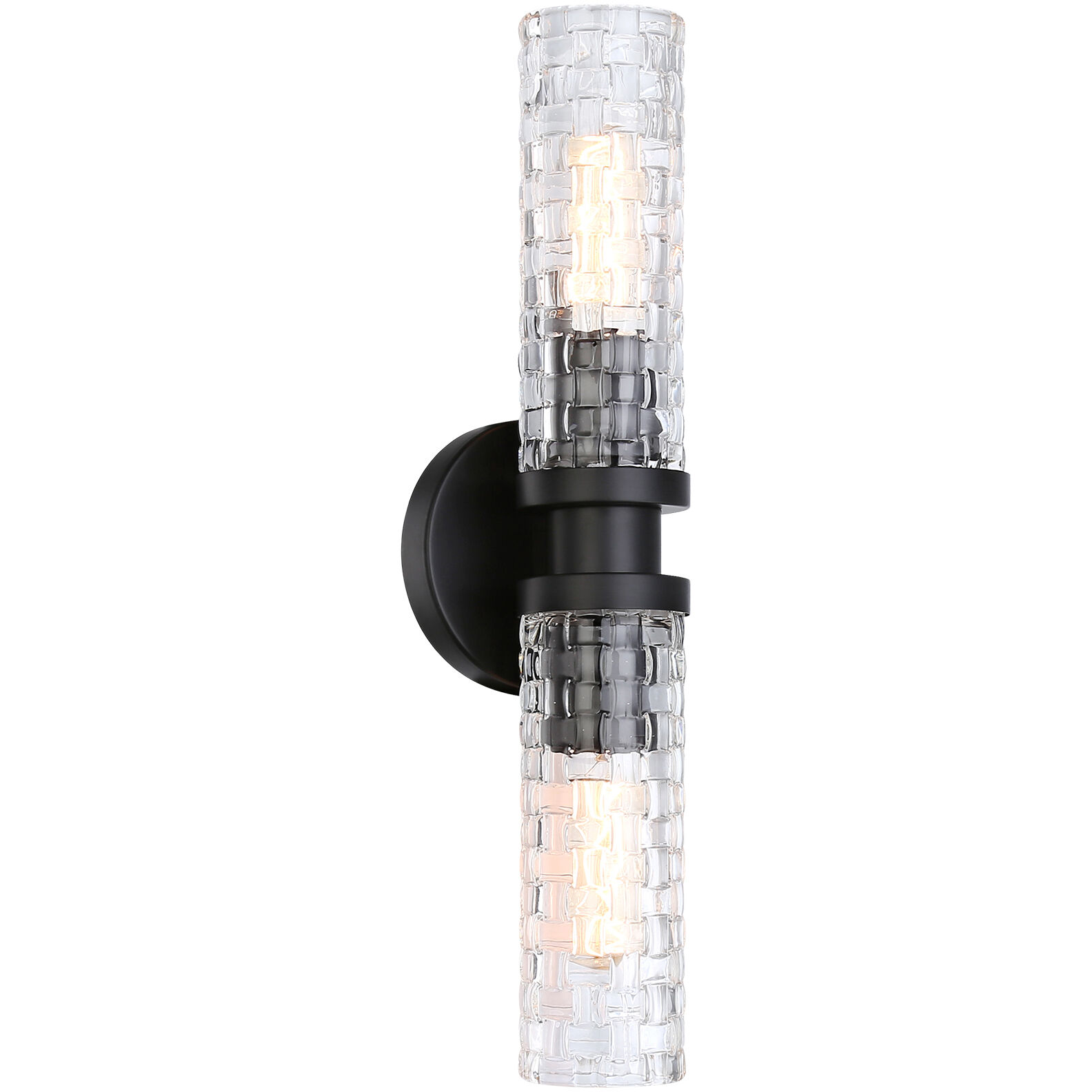 Matteo Lighting W32112BK Weaver 2 Light 4.75 inch Black Wall Sconce Wall Light Open Box