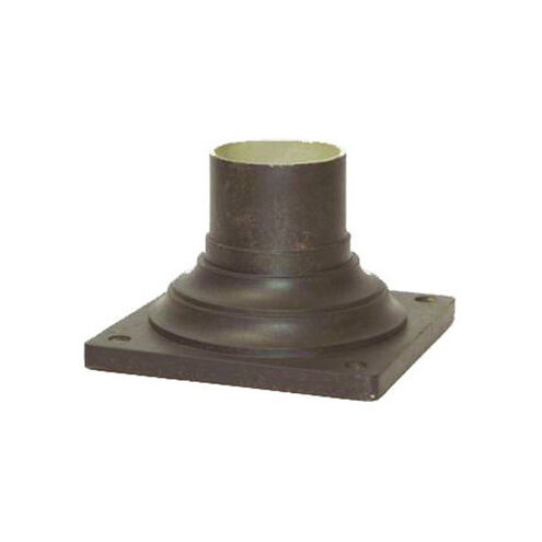 Surface Mount 4 inch Black Coral Exterior Pier Mount Adapter