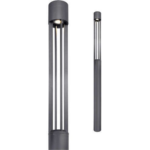 Sean Lavin Turbo 149.8 inch 60 watt Charcoal Outdoor Light Column in 40 Degree, Button Photocontrol, LED 80 CRI 4000K 60W, Integrated LED