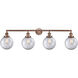 Franklin Restoration Large Beacon LED 44 inch Antique Copper Bath Vanity Light Wall Light in Clear Glass, Franklin Restoration