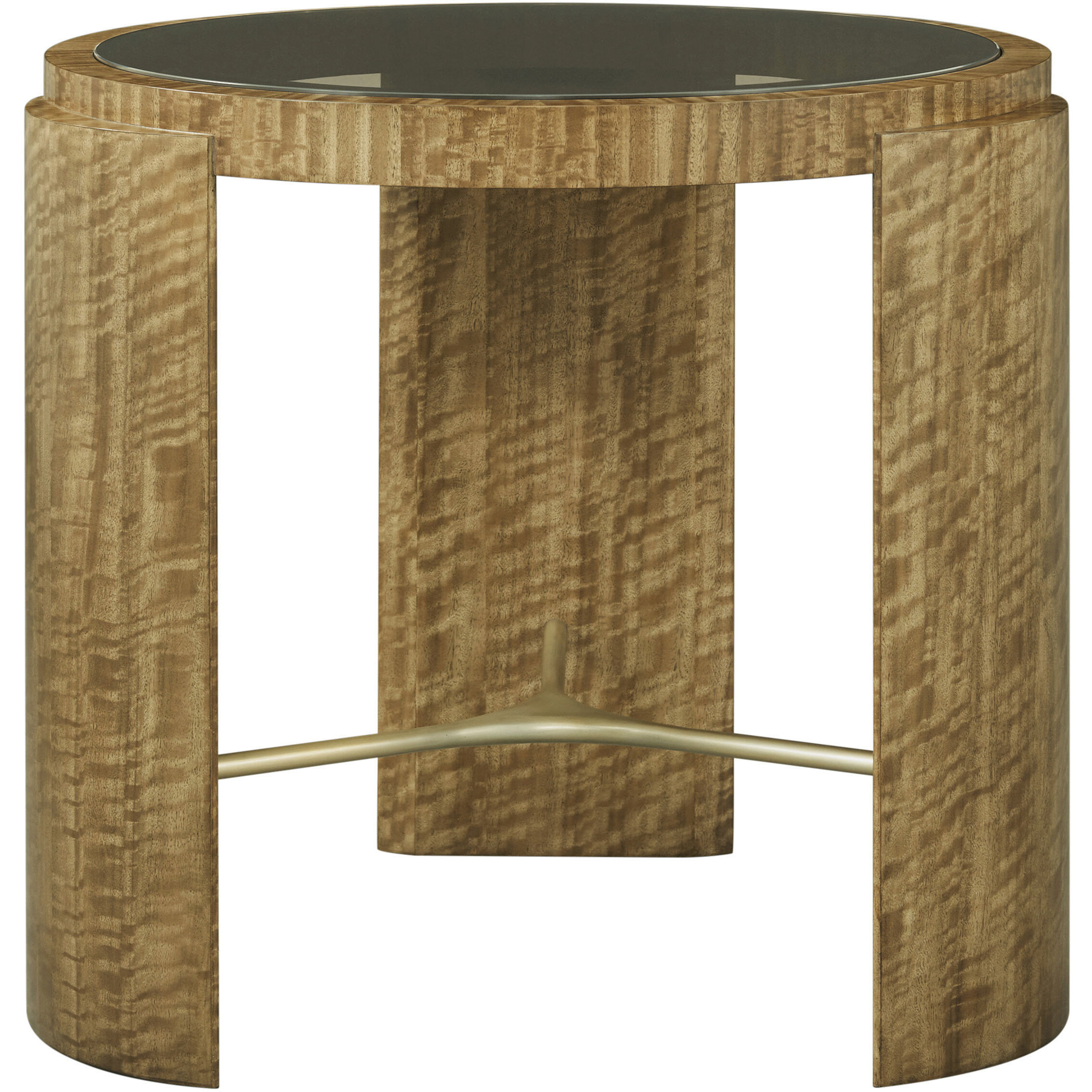 Jenson 25 X 25 inch Side Table, Wooden with Glass Top