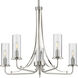 Riley 5 Light 24 inch Brushed Nickel Chandelier Ceiling Light