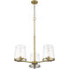 Callista 3 Light 28 inch Rubbed Brass Chandelier Ceiling Light