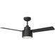 Jovie 44 LED 44 inch Midnight Black with Midnight Black/American Walnut reversible blades Indoor/Outdoor Ceiling Fan