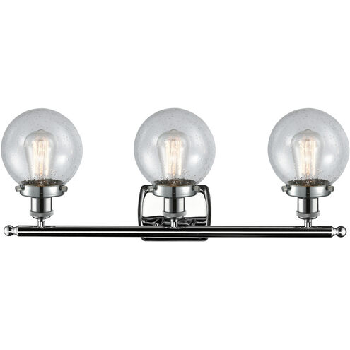 Ballston Beacon LED 26 inch Polished Chrome Bath Vanity Light Wall Light in Seedy Glass, Ballston