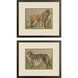Rattan Jungle Brown and Green and Rust and Multi Framed Art, Propac