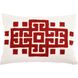 Bergamo White and Red Pillow