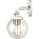 Boudreaux 2 Light 15 inch Matte White with Satin Brass Vanity Light Wall Light