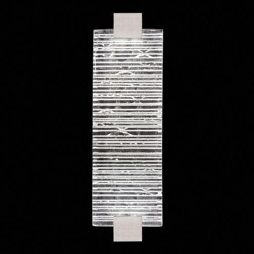 Terra Wall Sconce Wall Light in Silver, Rake Cast Glass