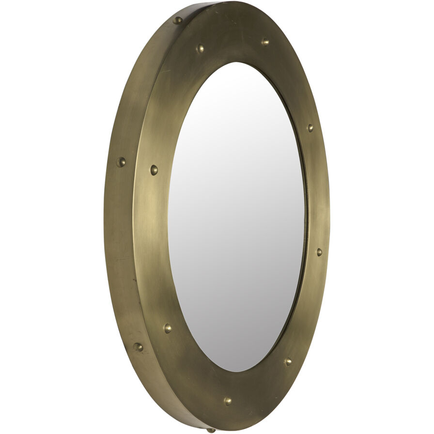 Clay 36 X 36 inch Antique Brass Mirror, Large