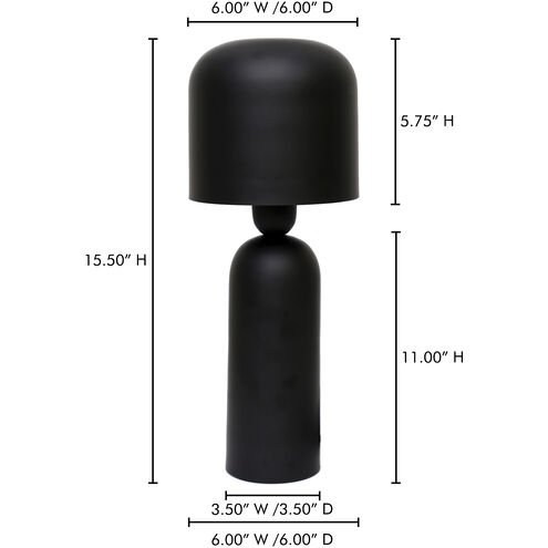 Echo 16 inch 7.00 watt Black Table Lamp Portable Light