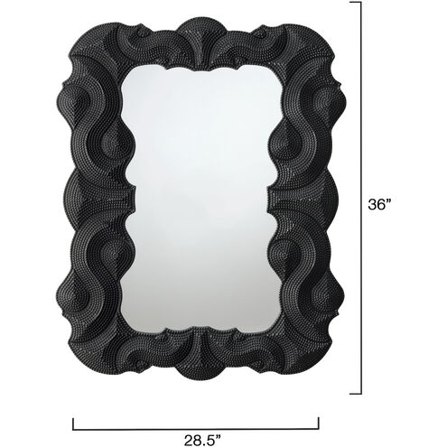 Baroque 36 X 28.5 inch Satin Black Mirror