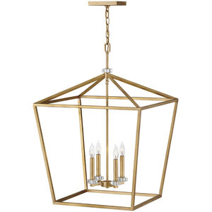 Stinson LED 22 inch Distressed Brass Indoor Chandelier Ceiling Light