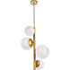 Wells 4 Light 18 inch Brass Pendant Ceiling Light