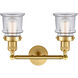 Franklin Restoration Small Canton LED 16.5 inch Satin Gold Bath Vanity Light Wall Light in Clear Glass, Franklin Restoration