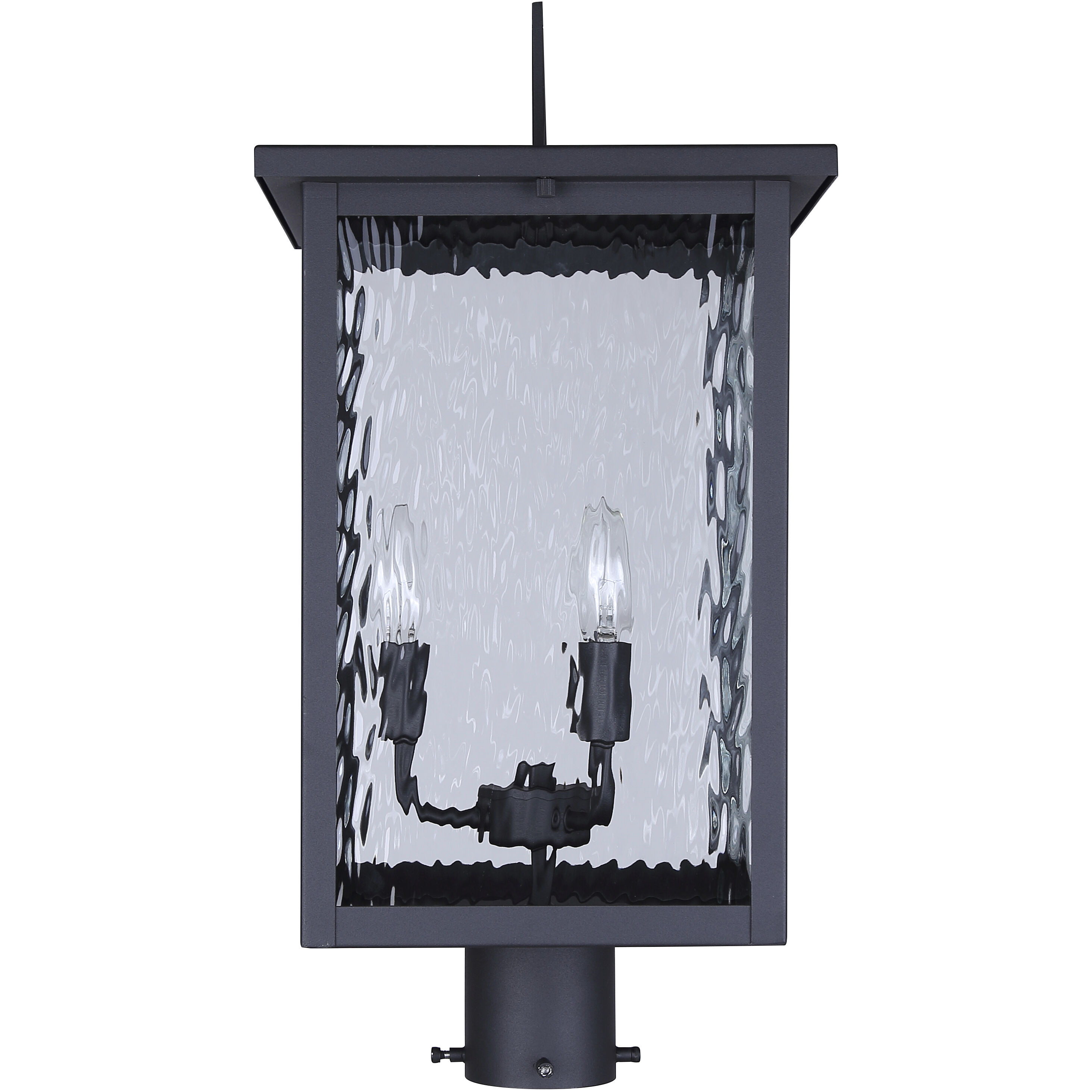 Shana 3 Light 22 inch Black Outdoor Post Lantern