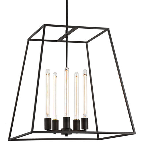 Candor 5 Light 22 inch Rusty Black Chandelier Ceiling Light