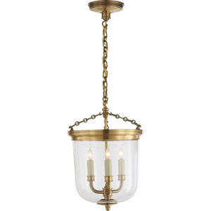 Thomas O'Brien Merchant 3 Light 11.75 inch Hand-Rubbed Antique Brass Lantern Pendant Ceiling Light