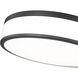 Ballord LED 16 inch Matte Black Flush Mount Ceiling Light