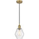 Edison Cindyrella LED 6 inch Brushed Brass Mini Pendant Ceiling Light