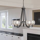 Pruitt 5 Light 27 inch Matte Black Chandelier Ceiling Light