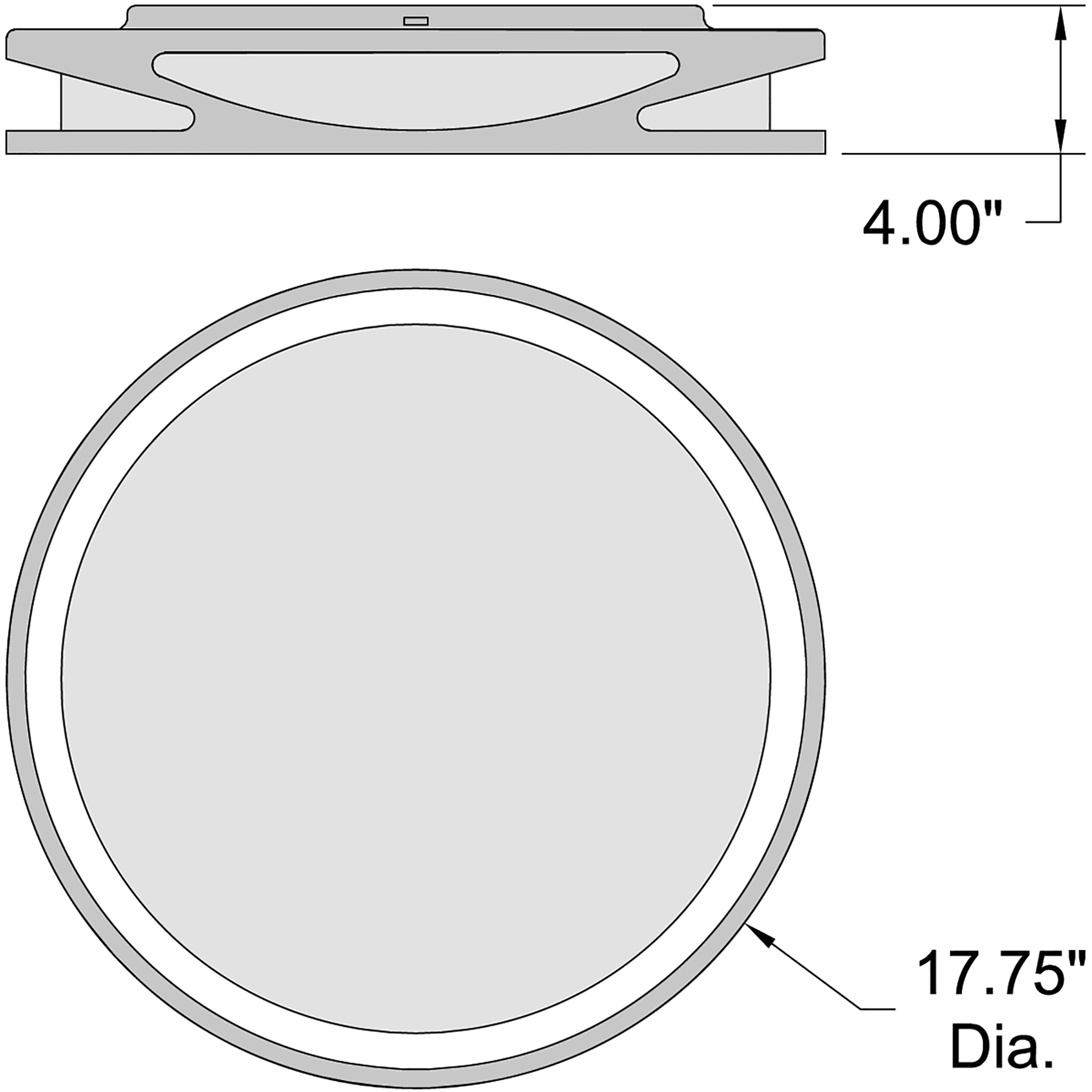 Lucia LED 17.75 inch Satin and White Flush Mount Ceiling Light