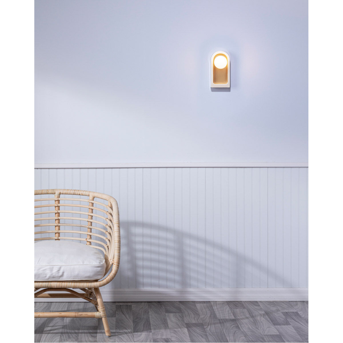 Ambiance Collection 1 Light 4.75 inch Matte White with Champagne Gold Wall Sconce Wall Light