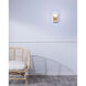Ambiance Collection 1 Light 4.75 inch Matte White with Champagne Gold Wall Sconce Wall Light