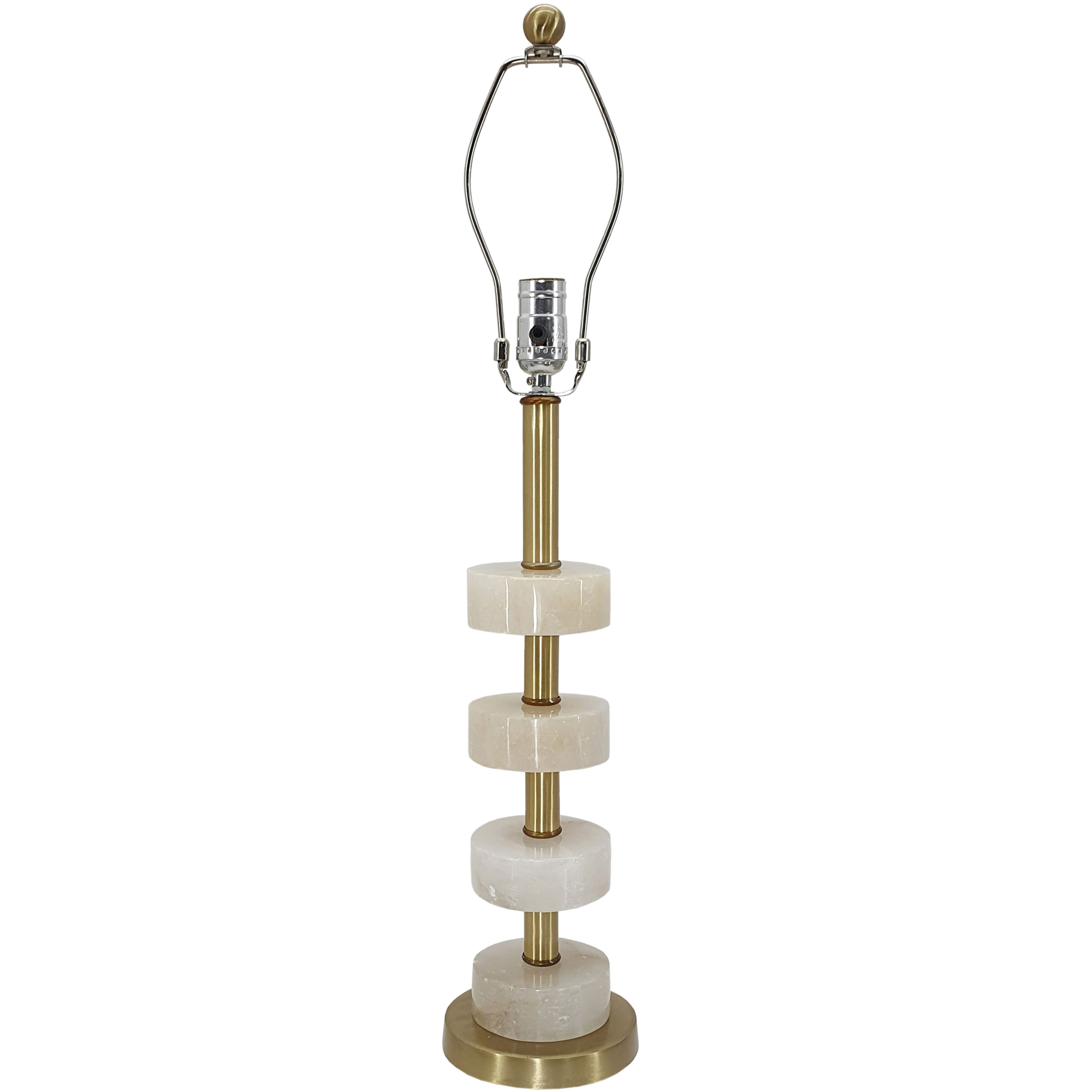 Thelrin 27.5 inch 60 watt Gold/White Table Lamp Portable Light