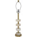 Thelrin 27.5 inch 60 watt Gold/White Table Lamp Portable Light