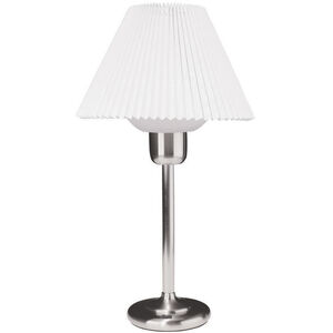Modern 25 inch 200.00 watt Satin Chrome Decorative Table Lamp Portable Light
