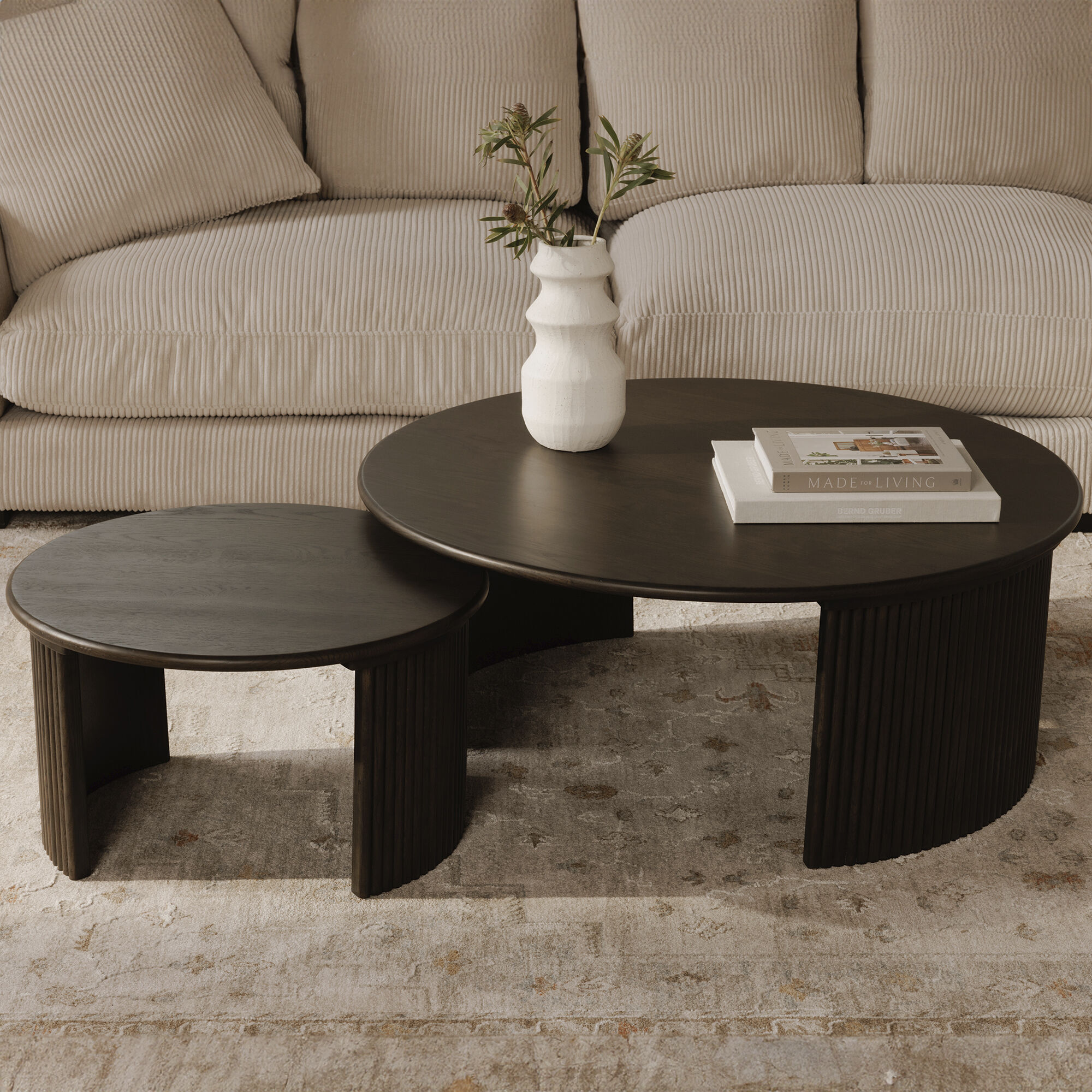 Penny 24 X 24 inch Brown Coffee Table, Small