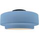 Radiance Collection - Tier LED 12 inch Sky Blue Semi-Flush Ceiling Light, Form+Finish+Function