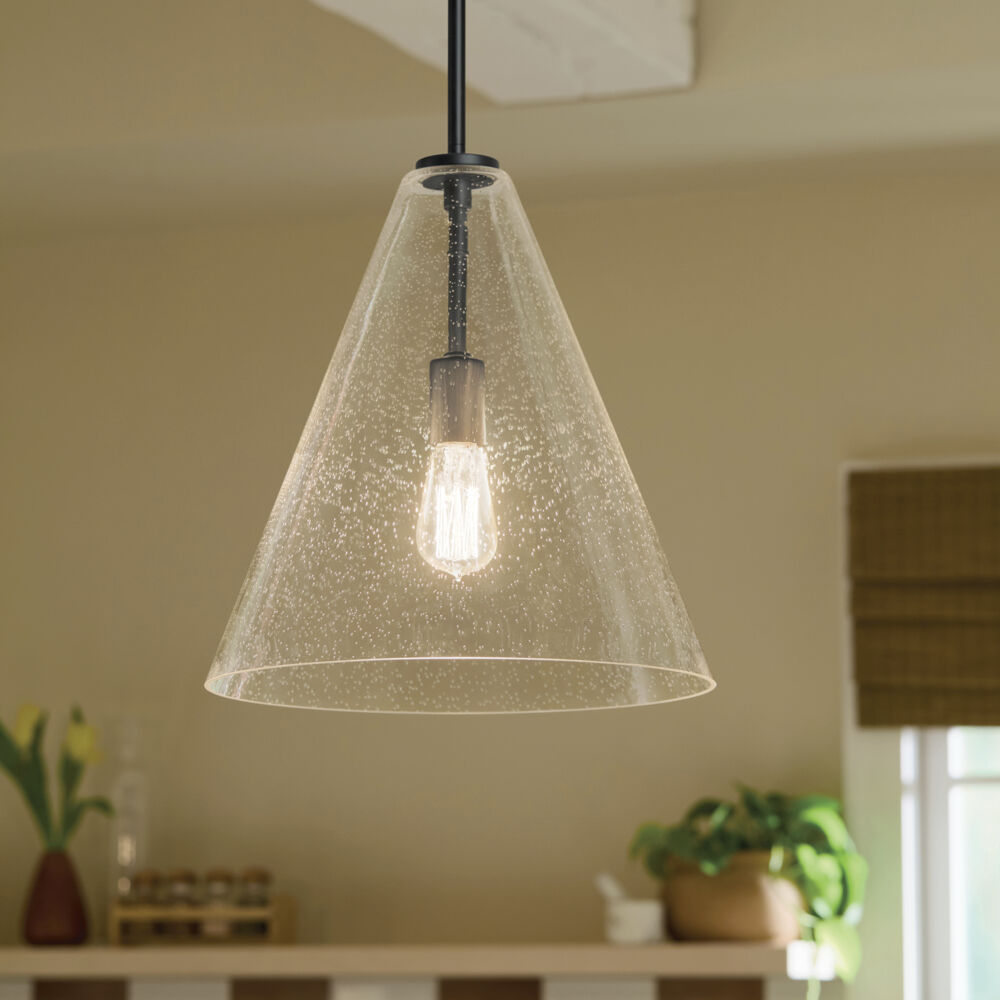 Everly 1 Light Black Pendant Ceiling Light