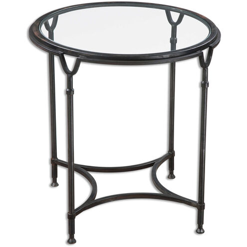 Samson 25 X 24 inch Black Steel Side Table